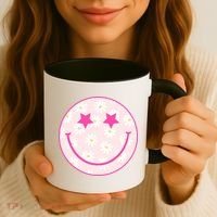 Sunflower Star Smiley Retro Coffee Mug thumb 3
