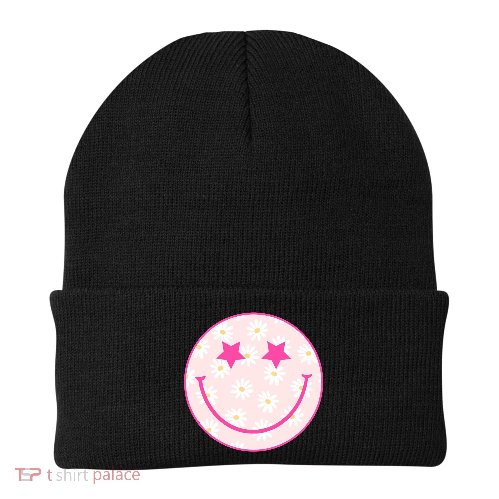 Sunflower Star Smiley Retro Beanie