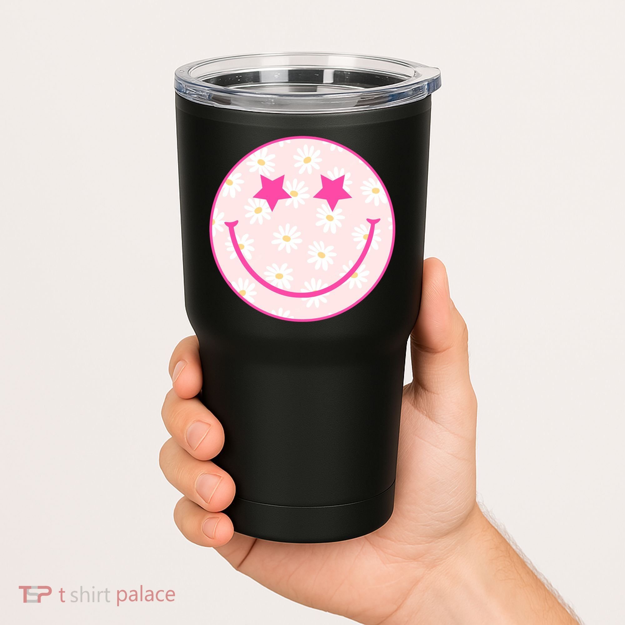Sunflower Star Smiley Retro Tumbler