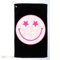 Sunflower Star Smiley Retro Golf Towel thumb 0