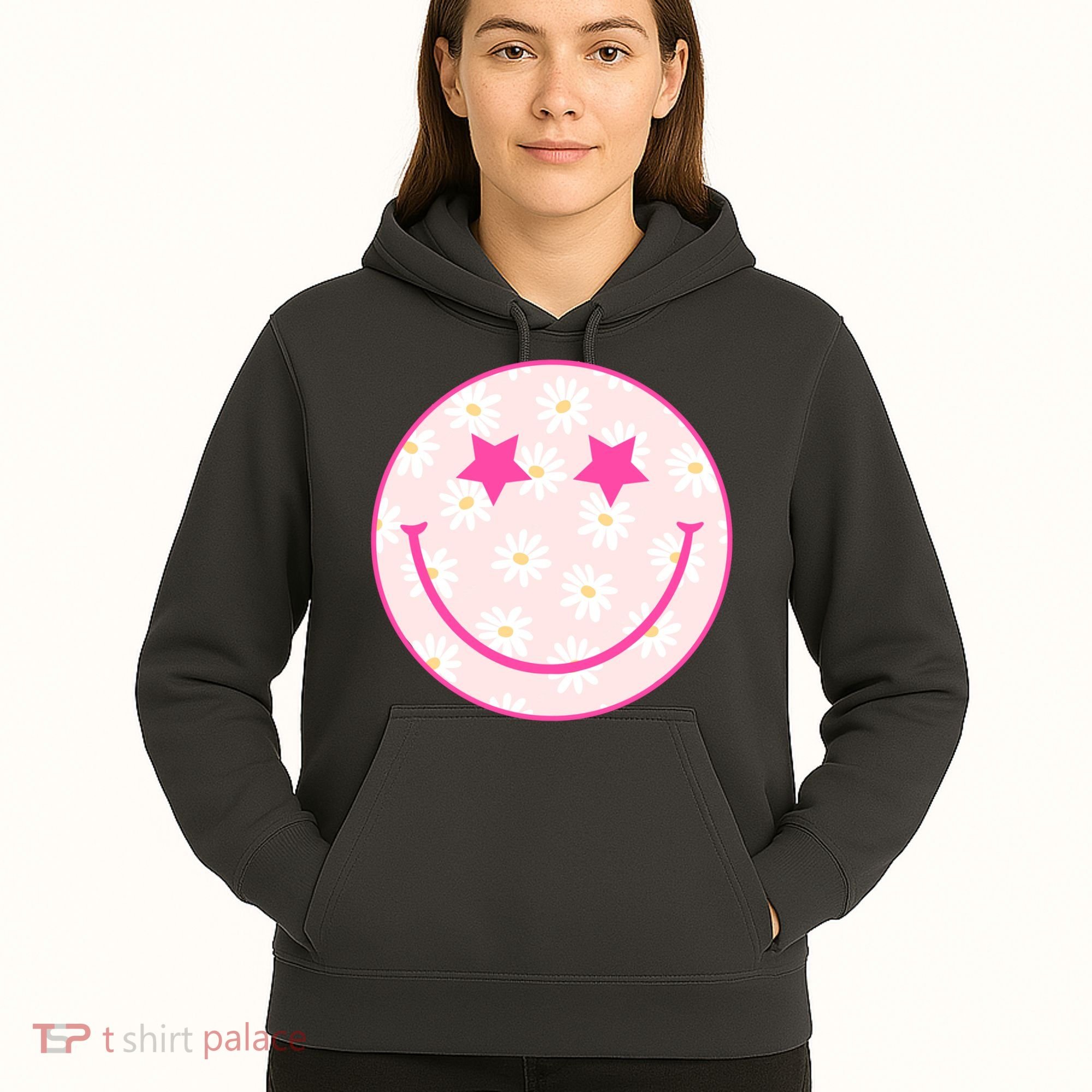 Sunflower Star Smiley Retro Hoodie