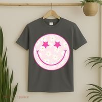 Sunflower Star Smiley Retro T-Shirt thumb 2