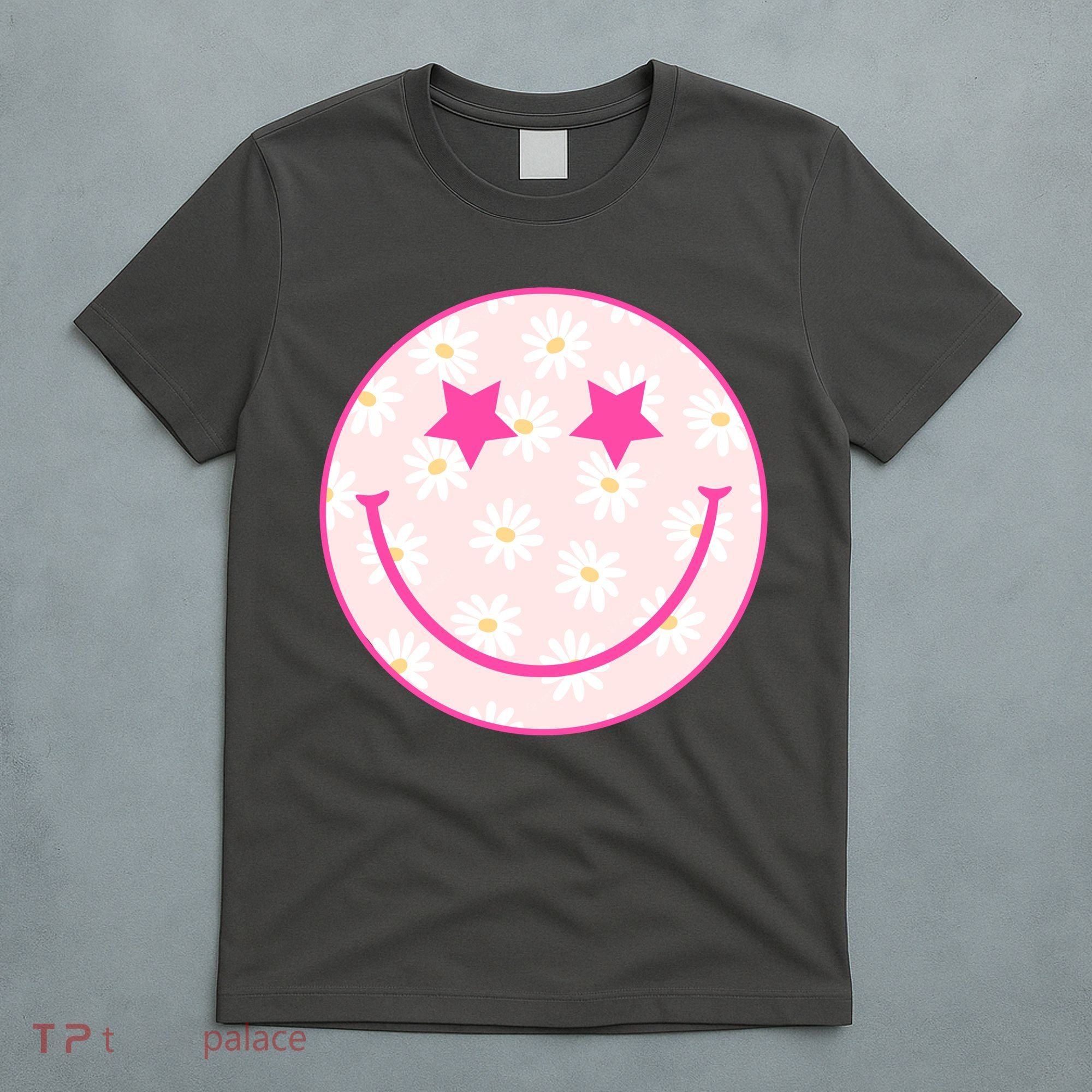 Sunflower Star Smiley Retro T-Shirt