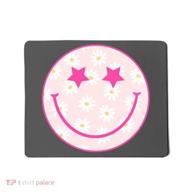 Sunflower Star Smiley Retro Mousepad