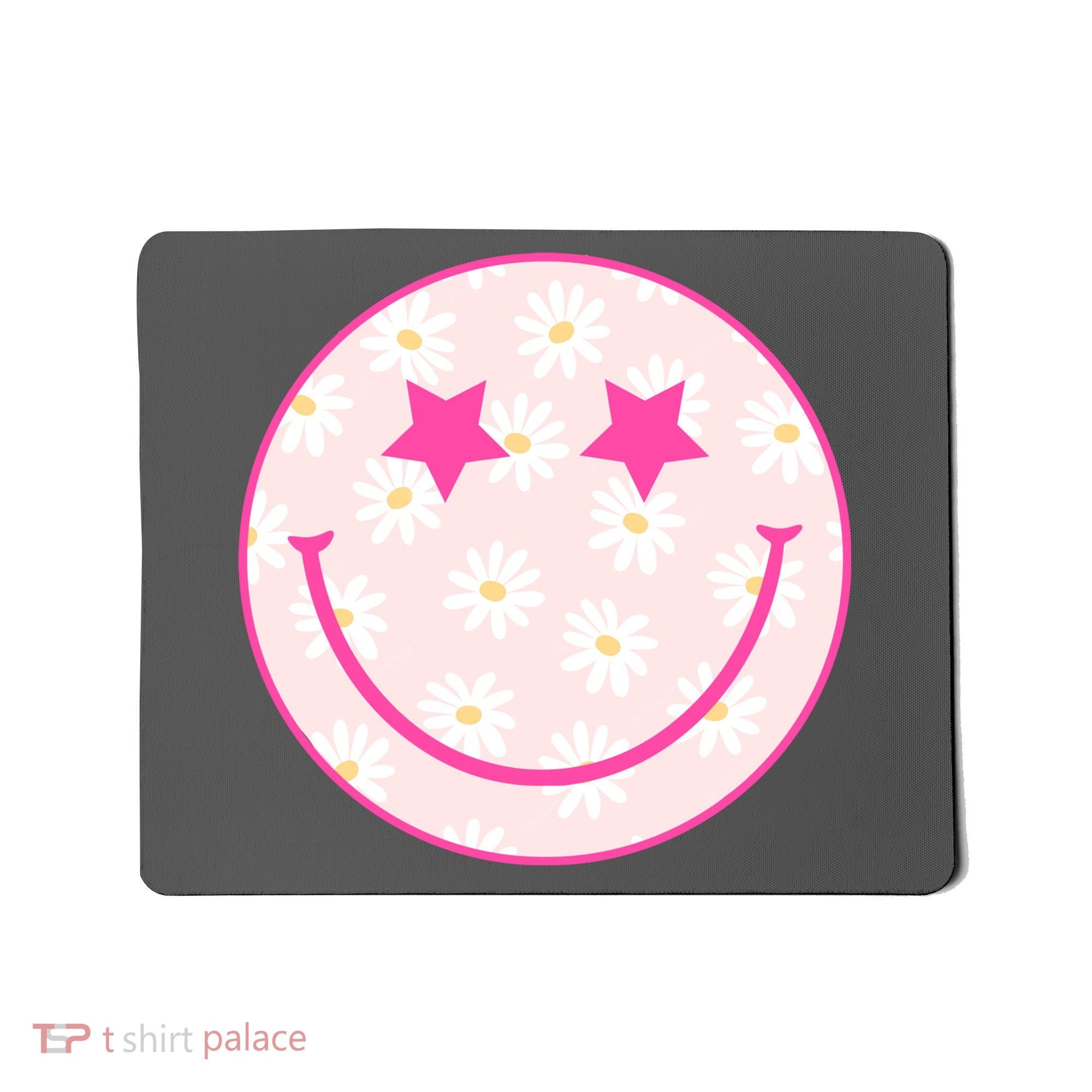 Sunflower Star Smiley Retro Mousepad