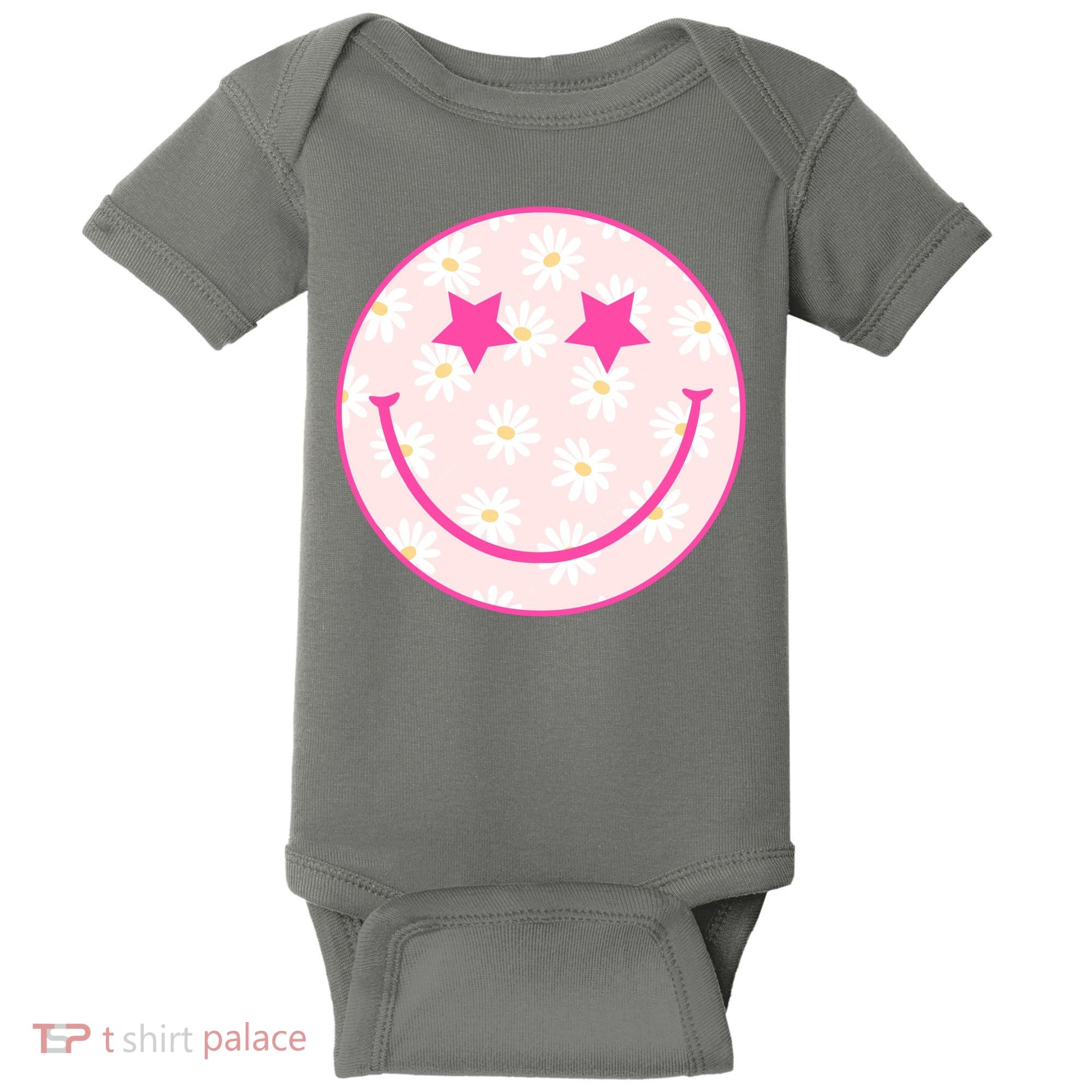 Sunflower Star Smiley Retro Baby Bodysuit