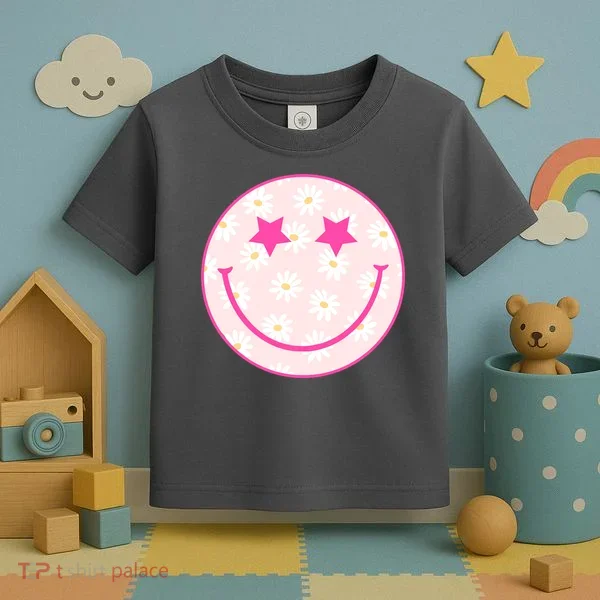 Sunflower Star Smiley Retro Toddler T-Shirt