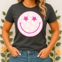 Sunflower Star Smiley Retro Women's T-Shirt thumb 2