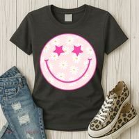 Sunflower Star Smiley Retro Women's T-Shirt thumb 3