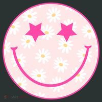 Sunflower Star Smiley Retro Women's T-Shirt thumb 6