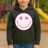Sunflower Star Smiley Retro Kids Hoodie thumb 3