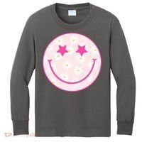 Sunflower Star Smiley Retro Kids Long Sleeve Shirt thumb 0