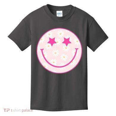Sunflower Star Smiley Retro Kids T-Shirt
