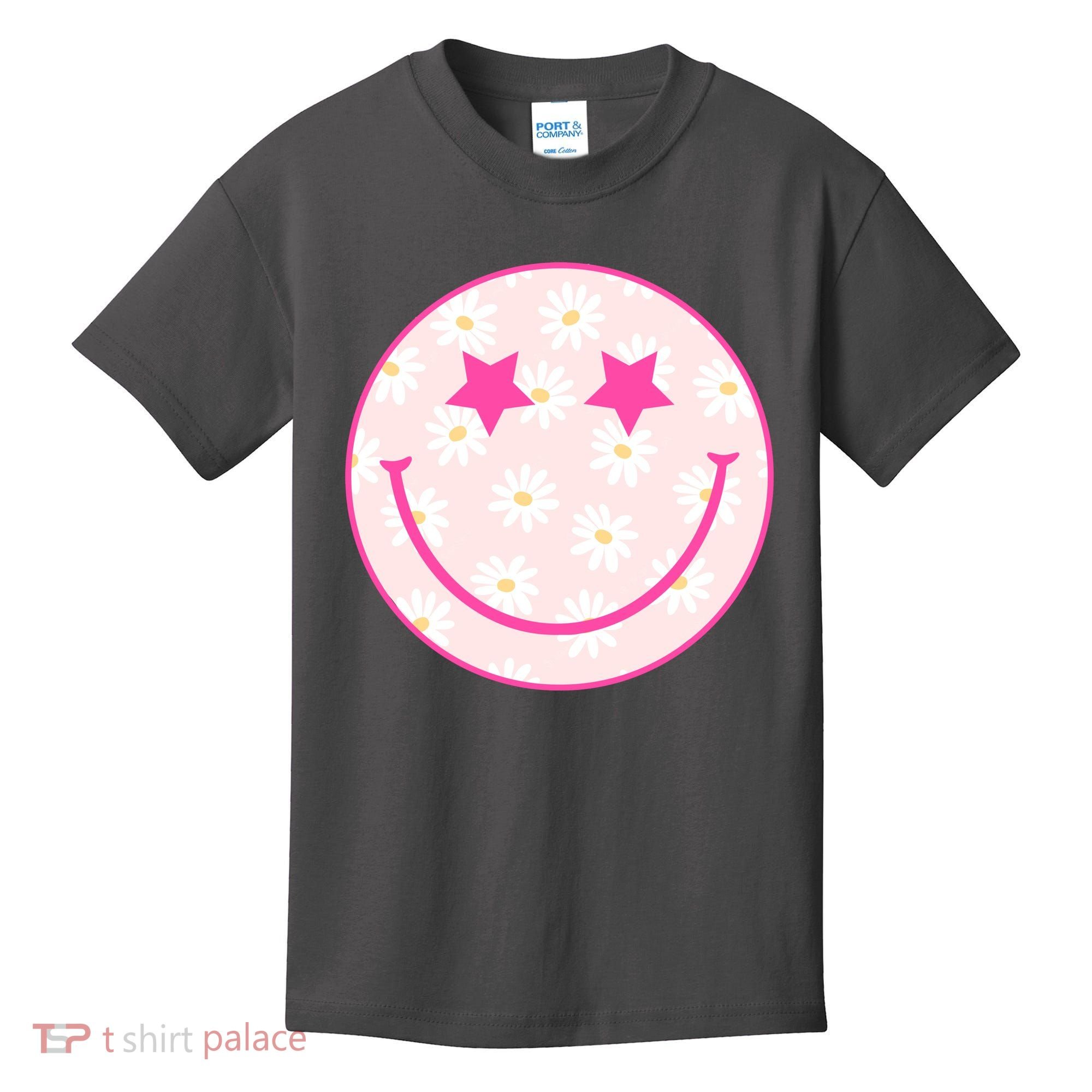 Sunflower Star Smiley Retro Kids T-Shirt