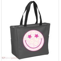 Sunflower Star Smiley Retro Tote Bag thumb 2