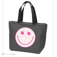 Sunflower Star Smiley Retro Tote Bag thumb 3