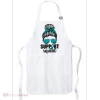 Support Squad Shirts Ovarian Cancer Messy Bun Apron thumb 0
