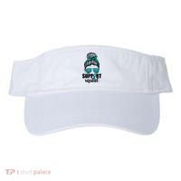 Support Squad Shirts Ovarian Cancer Messy Bun Visor thumb 0