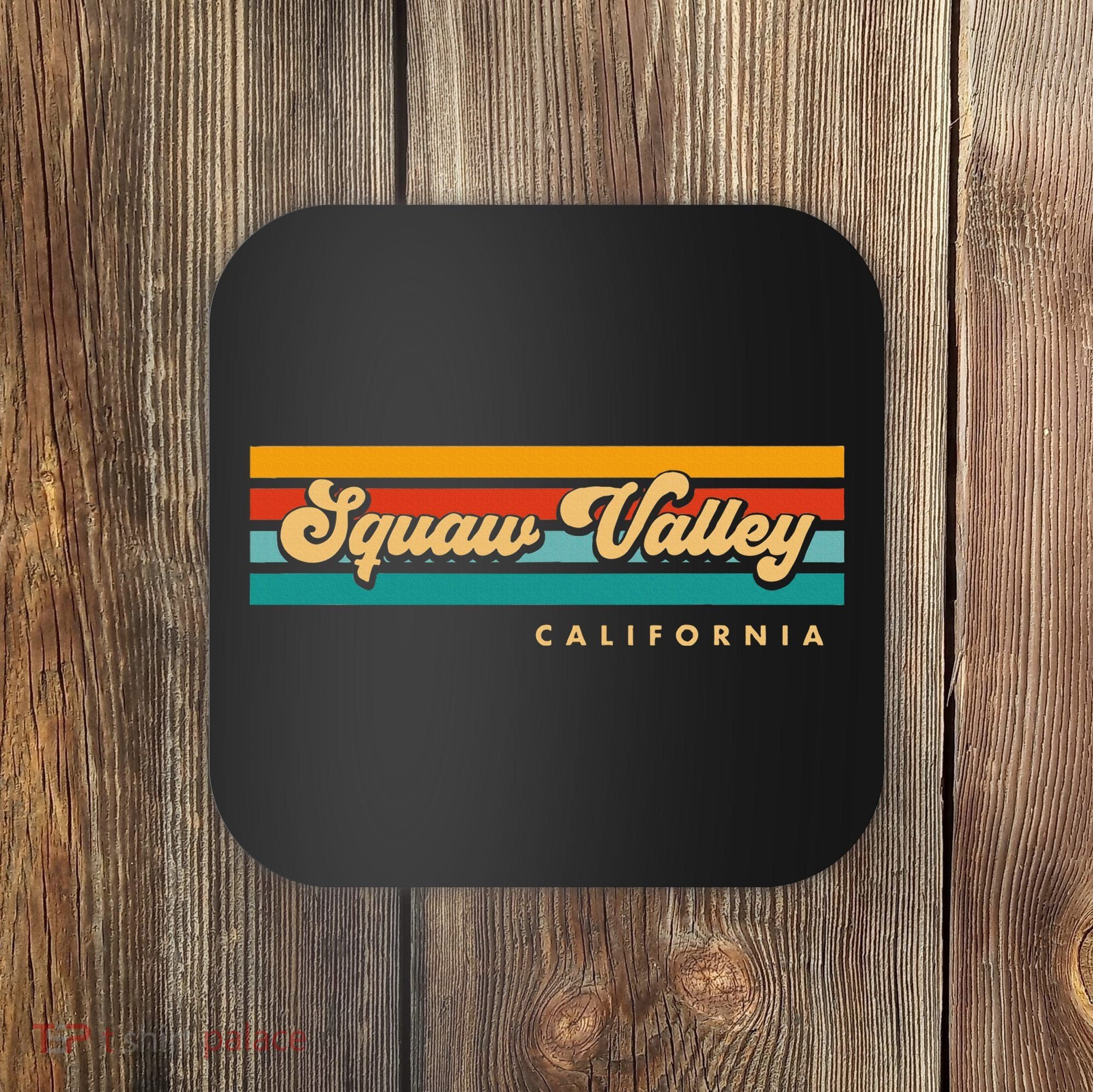 Sunset Stripes Squaw Valley California Coaster