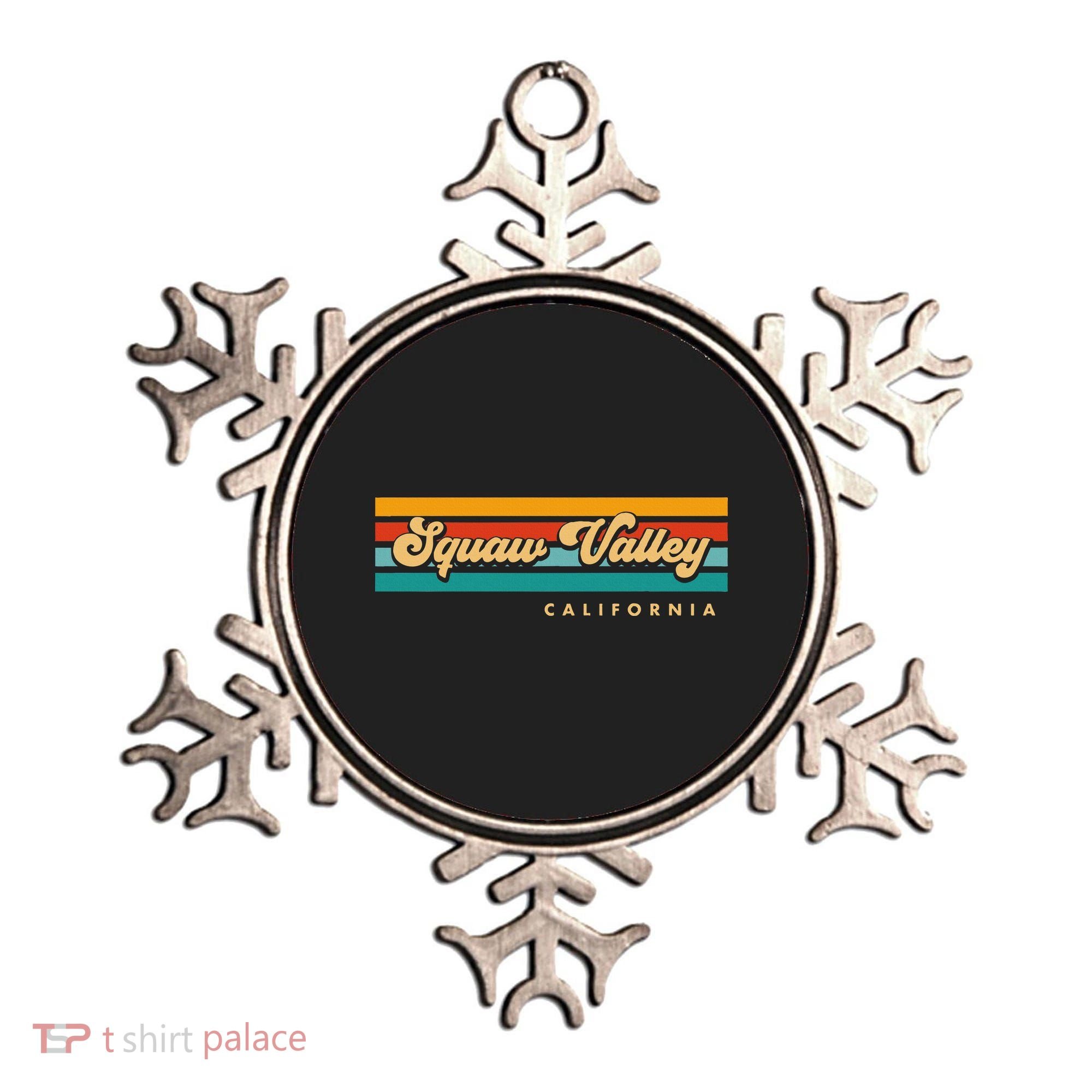 Sunset Stripes Squaw Valley California Ornament