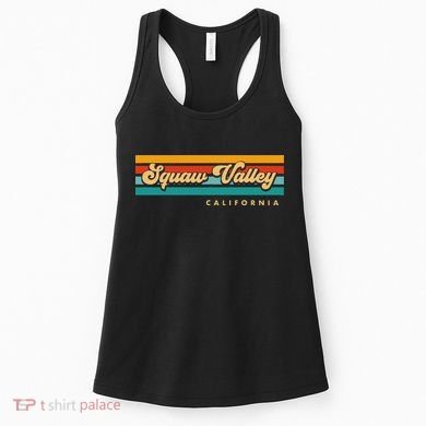 Sunset Stripes Squaw Valley California Women's Tank Top