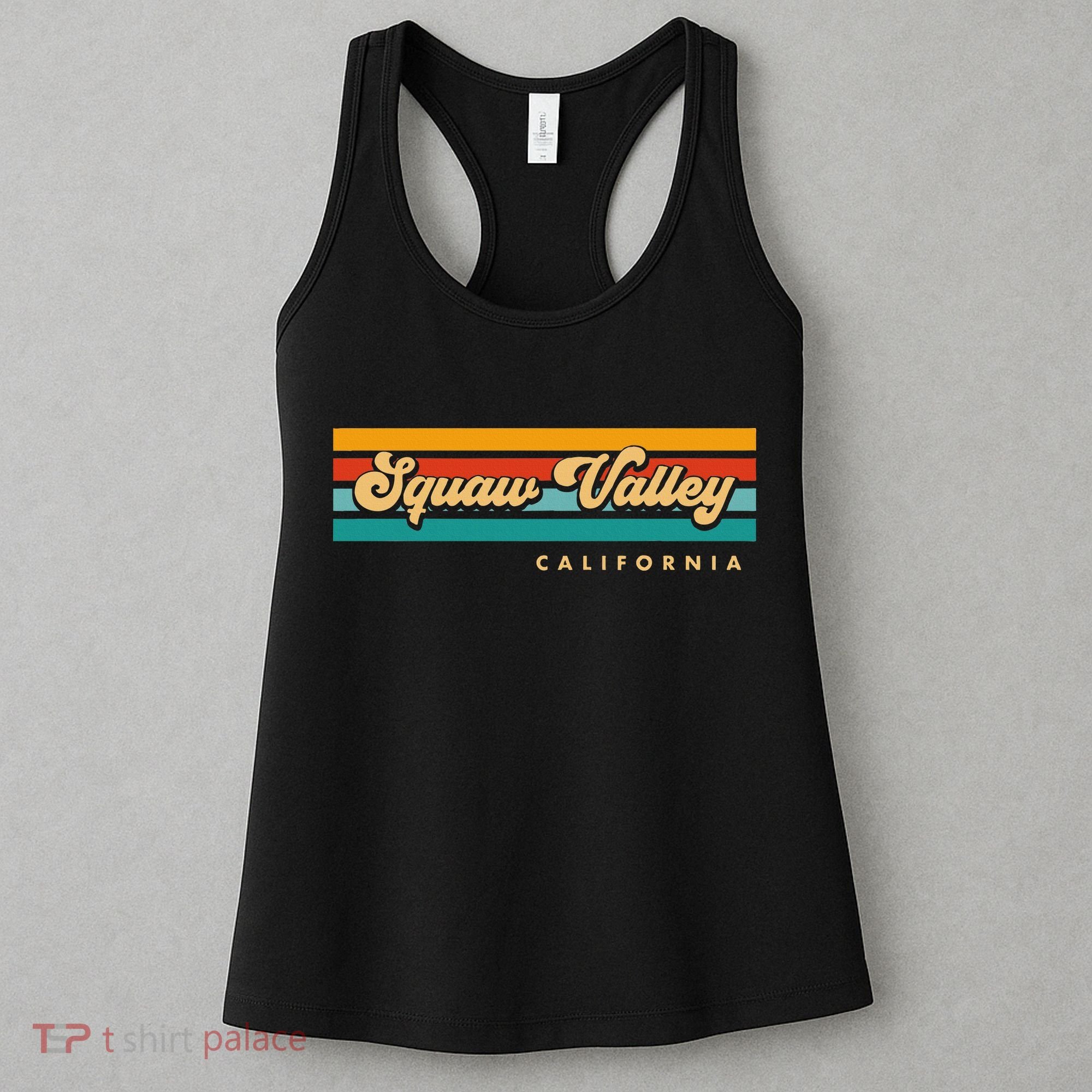 Sunset Stripes Squaw Valley California Women's Tank Top