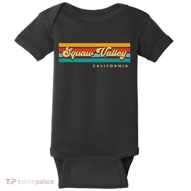 Sunset Stripes Squaw Valley California Baby Bodysuit