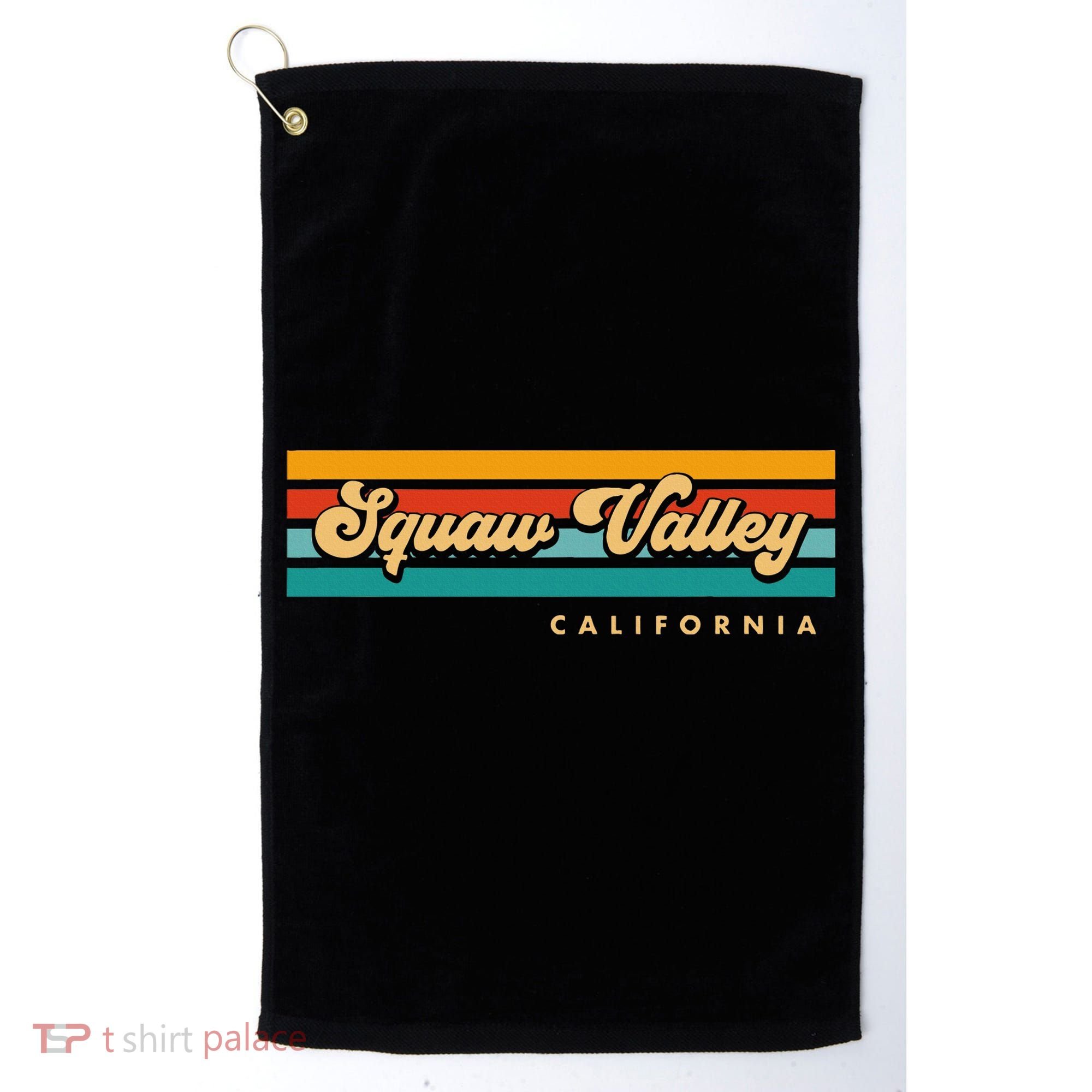 Sunset Stripes Squaw Valley California Golf Towel
