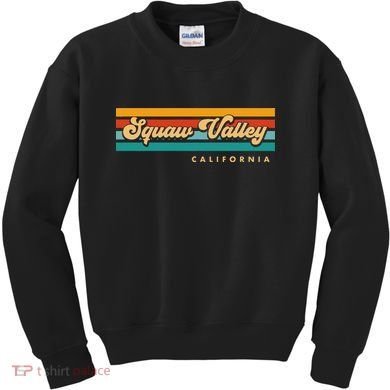 Sunset Stripes Squaw Valley California Kids Sweatshirt