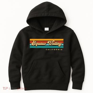 Sunset Stripes Squaw Valley California Kids Hoodie