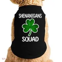 Shenanigans Squad st patrick green shamrocks Clover  Doggie Tank thumb 0