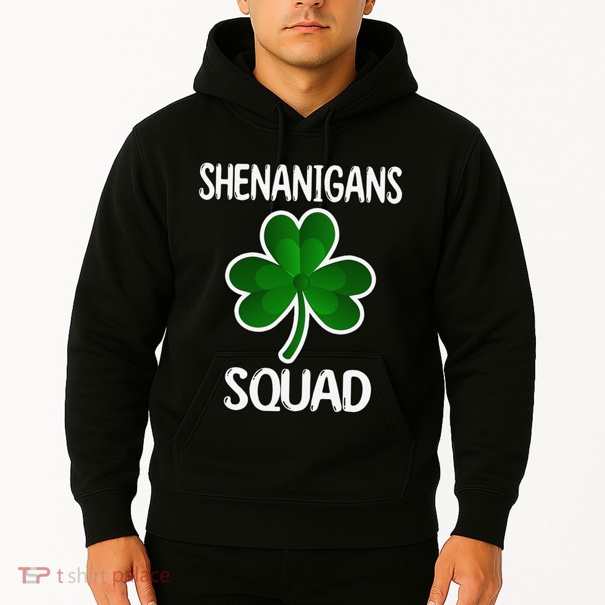 Shenanigans Squad st patrick green shamrocks Clover  Hoodie