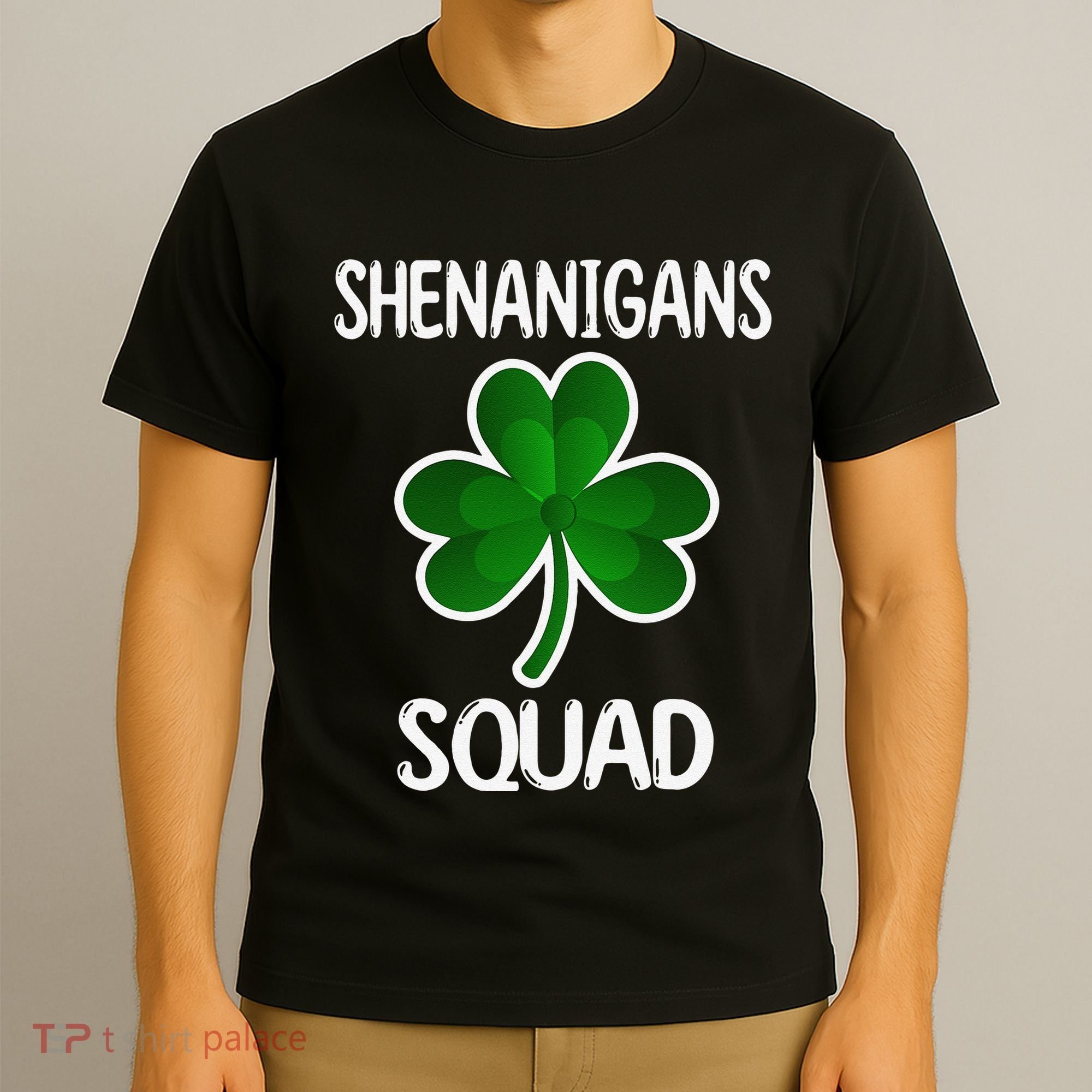 Shenanigans Squad st patrick green shamrocks Clover  T-Shirt