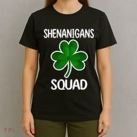Shenanigans Squad st patrick green shamrocks Clover  T-Shirt thumb 4
