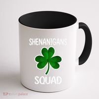Shenanigans Squad st patrick green shamrocks Clover  Coffee Mug thumb 1