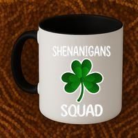Shenanigans Squad st patrick green shamrocks Clover  Coffee Mug thumb 2