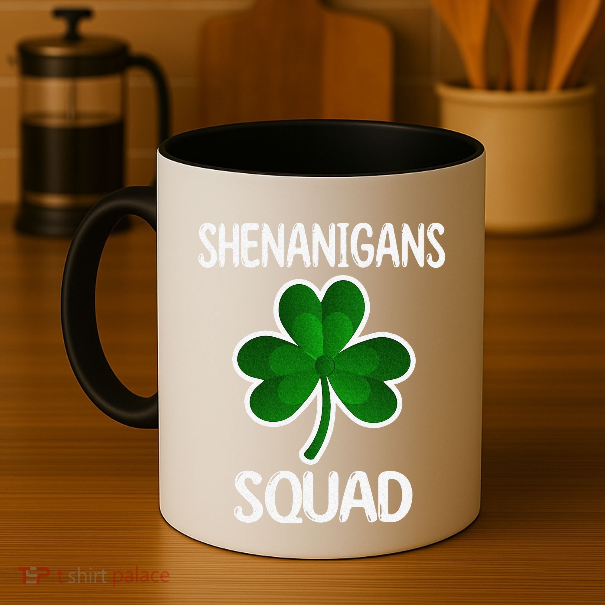 Shenanigans Squad st patrick green shamrocks Clover  Coffee Mug