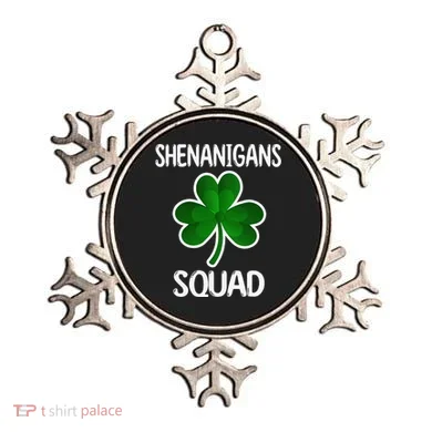 Shenanigans Squad st patrick green shamrocks Clover  Ornament