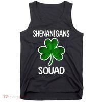 Shenanigans Squad st patrick green shamrocks Clover  Tank Top thumb 0