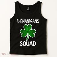 Shenanigans Squad st patrick green shamrocks Clover  Tank Top thumb 2