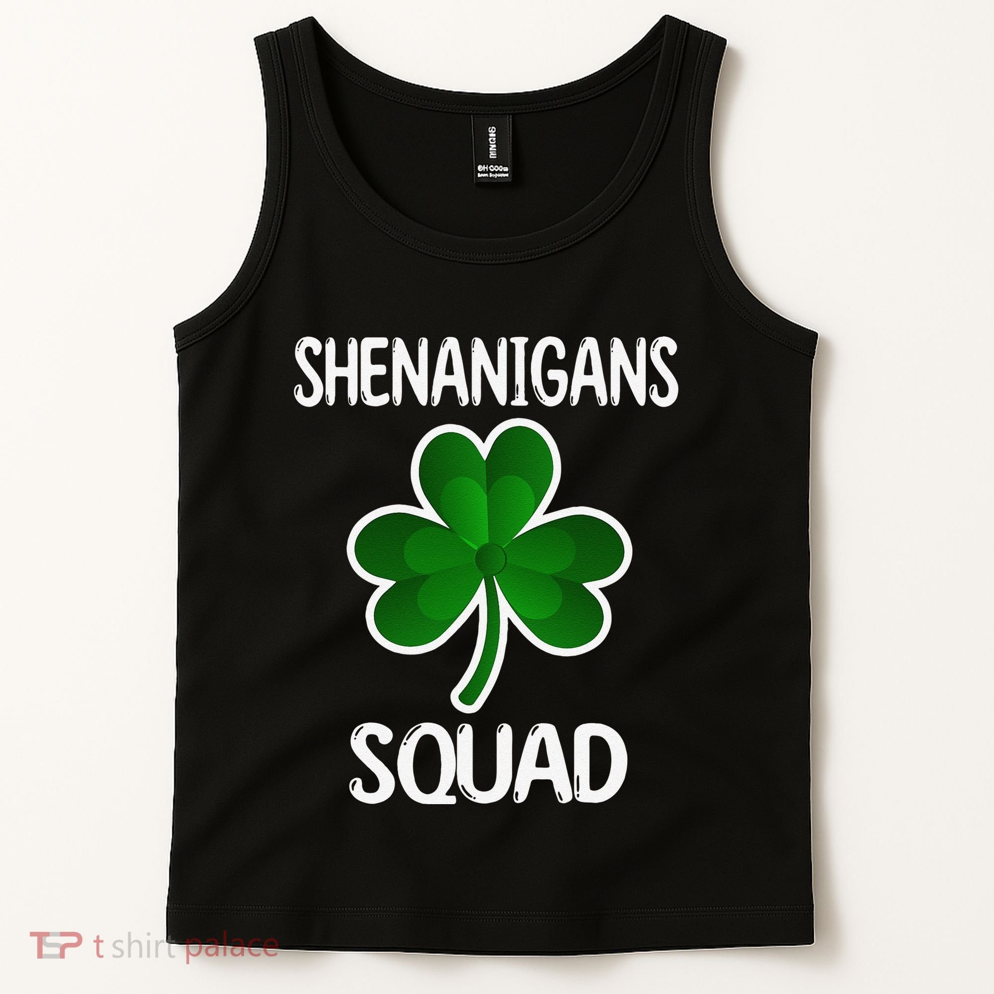 Shenanigans Squad st patrick green shamrocks Clover  Tank Top