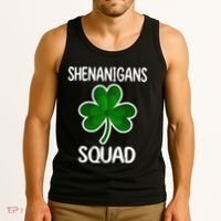 Shenanigans Squad st patrick green shamrocks Clover  Tank Top thumb 3