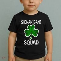 Shenanigans Squad st patrick green shamrocks Clover  Toddler T-Shirt thumb 2