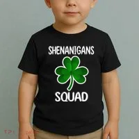 Shenanigans Squad st patrick green shamrocks Clover  Toddler T-Shirt thumb 2