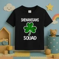 Shenanigans Squad st patrick green shamrocks Clover  Toddler T-Shirt thumb 3