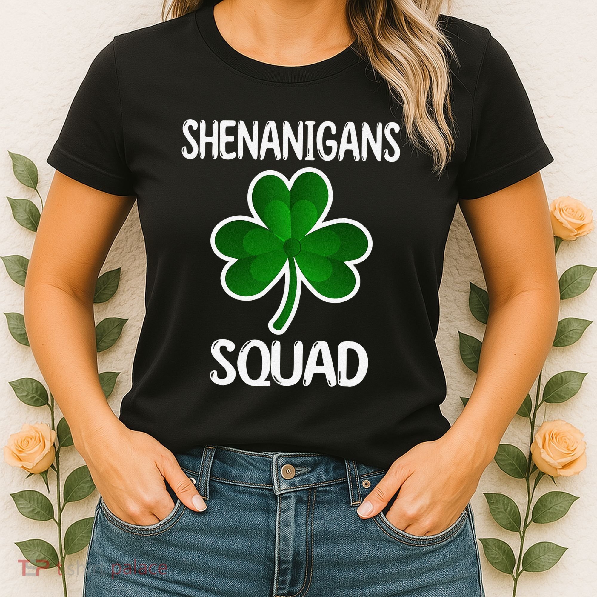 Shenanigans Squad st patrick green shamrocks Clover  Women's T-Shirt