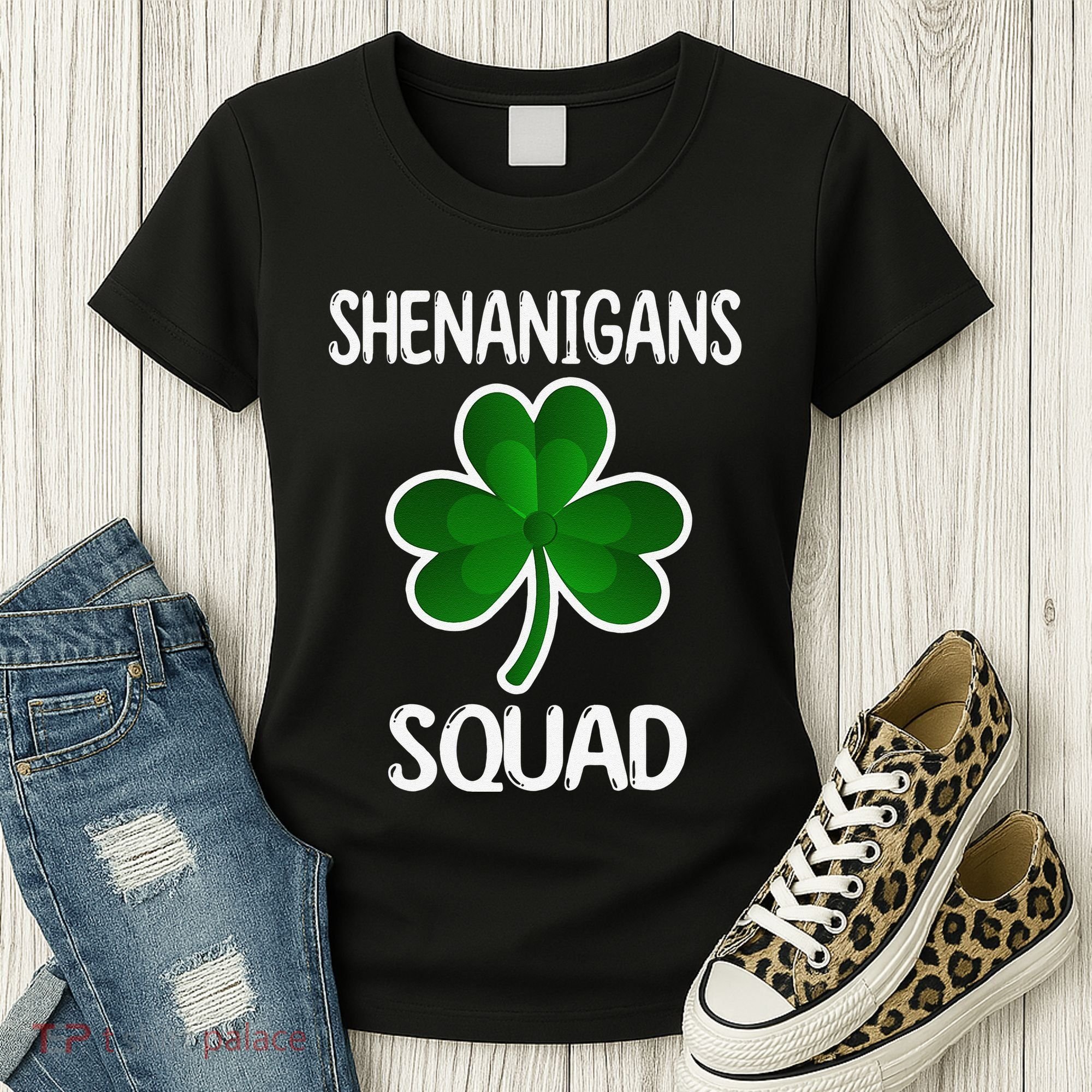 Shenanigans Squad st patrick green shamrocks Clover  Women's T-Shirt