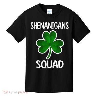 Shenanigans Squad st patrick green shamrocks Clover  Kids T-Shirt