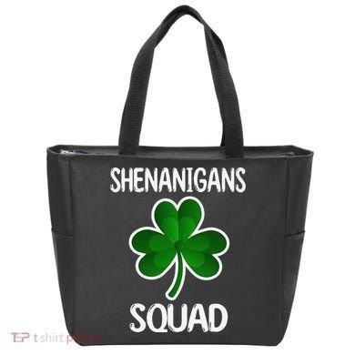 Shenanigans Squad st patrick green shamrocks Clover  Bag