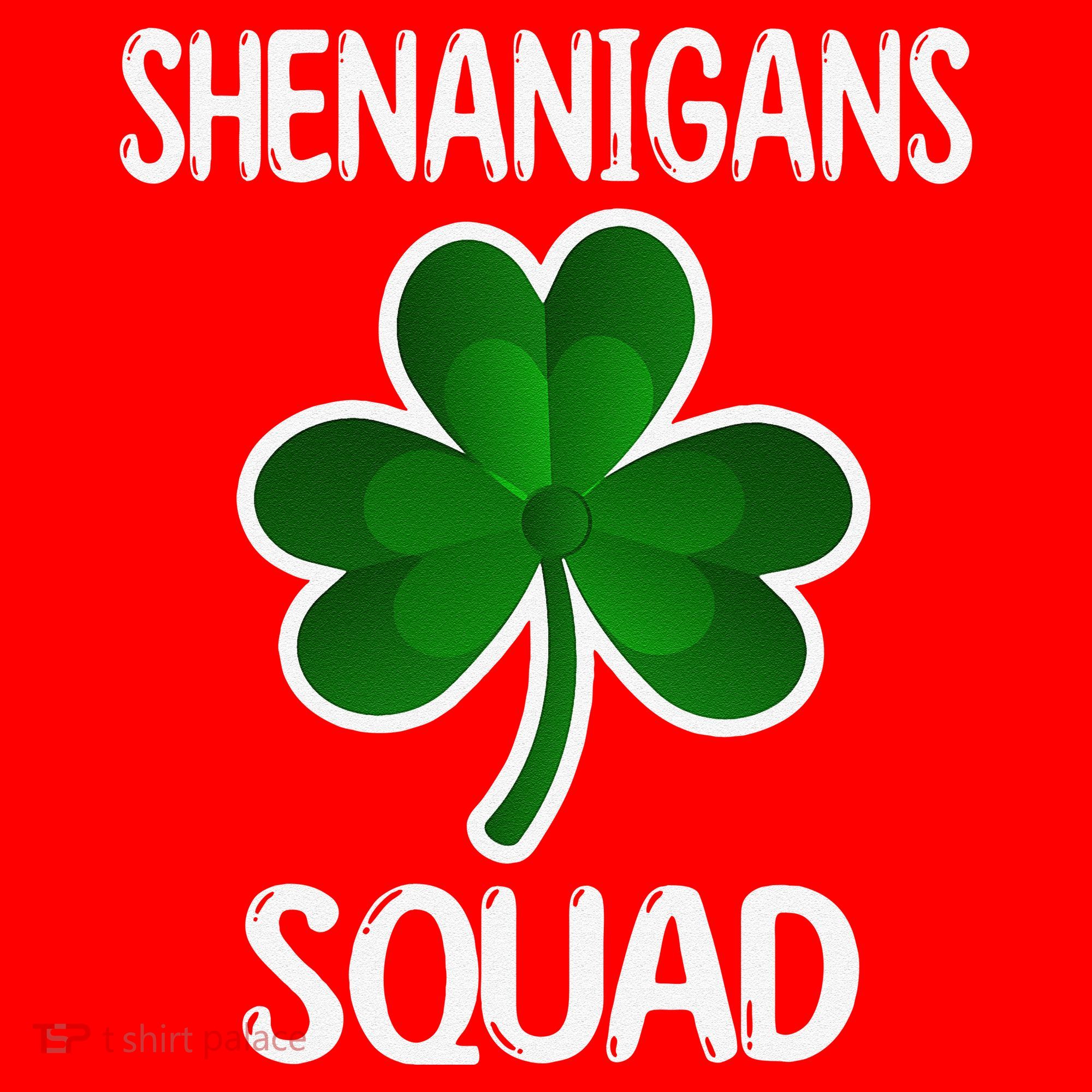 Shenanigans Squad st patrick green shamrocks Clover  Santa Hat